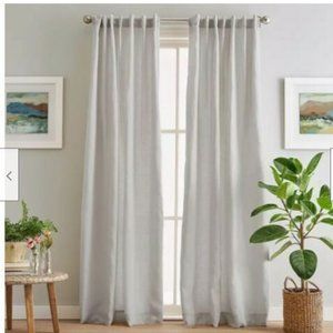Peri Home Linen Backtab Lined 2-panel Window Curtain Set-50"w x 84"L NEW
